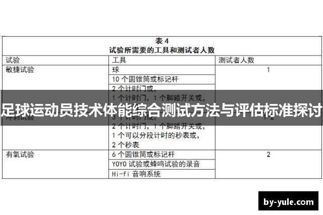 足球运动员技术体能综合测试方法与评估标准探讨